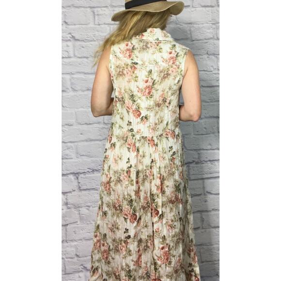 Yuvita Cottagecore Linen Midi Dress - Picture 3 of 10